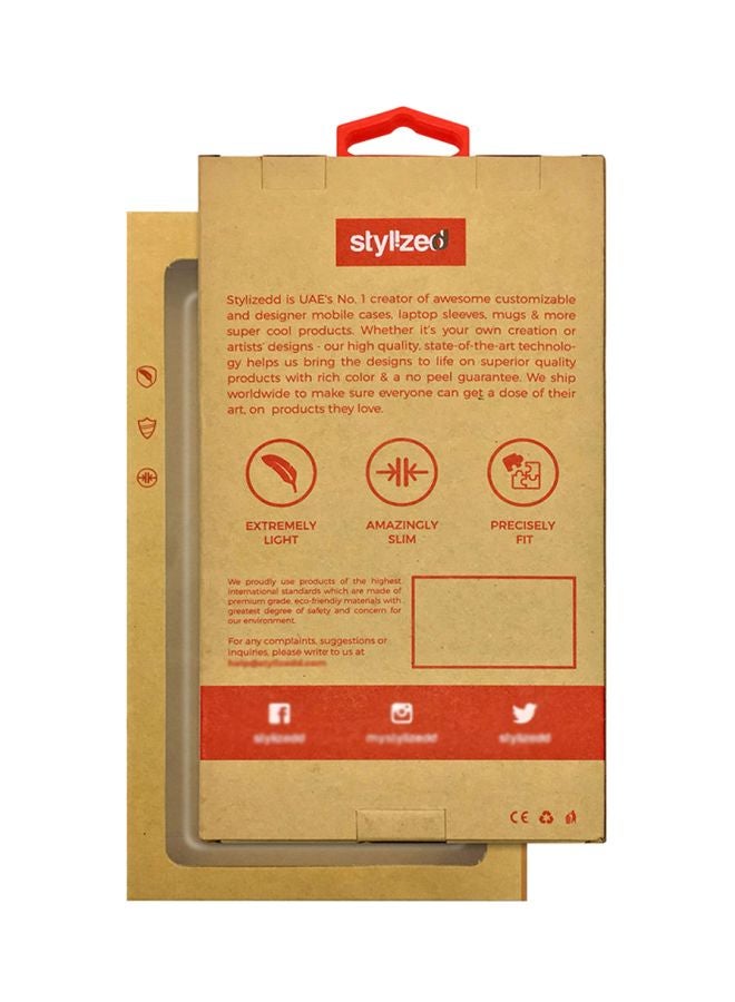 ستايلايزد غطاء حماية من سلسلة تاف برو مطبوع عليه رسمة قلب يغمز لهاتف أبل آيفون 11 أسود /برتقالي. - Image 3