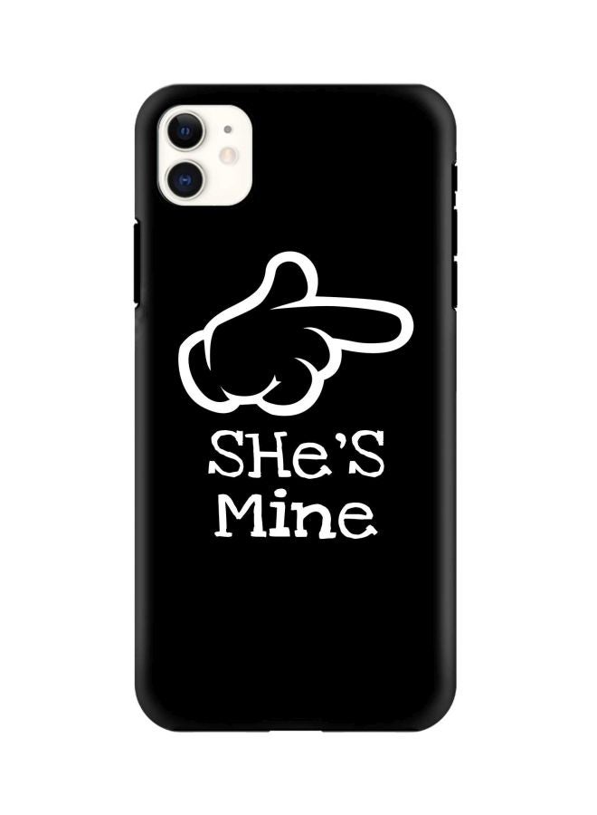 ستايلايزد غطاء حماية ثنائي الطبقة مطبوع عليه عبارة "She's Mine" من سلسلة تاف برو لهاتف أبل آيفون 11 أسود/ أبيض - Image 1