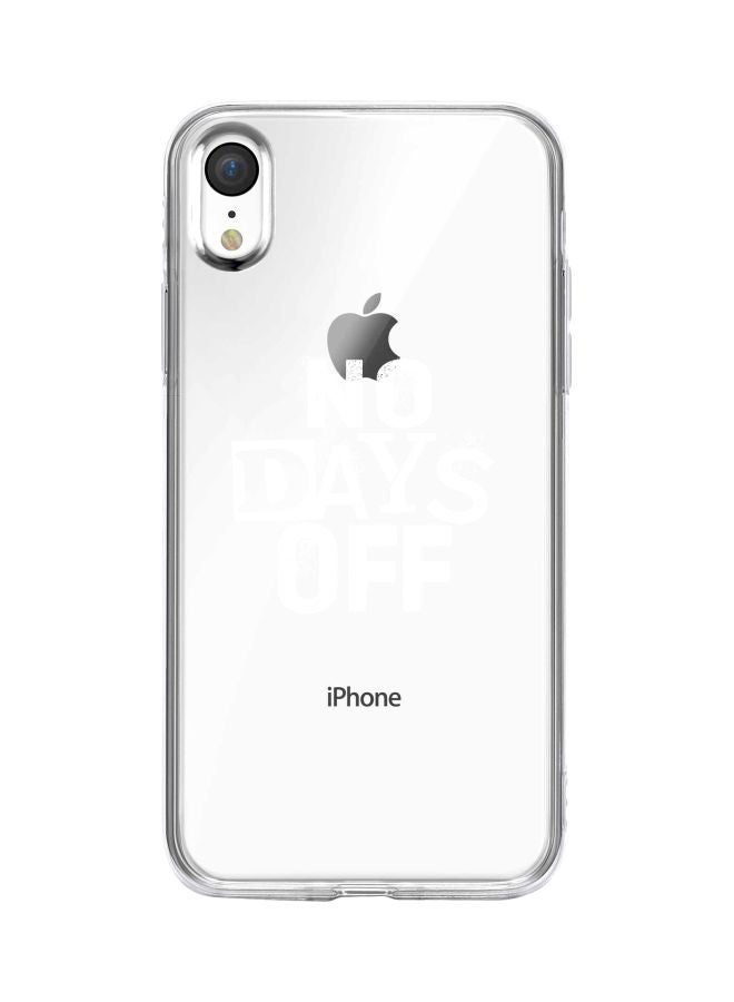 Stylizedd No Days Off Printed Case Cover For Apple iPhone XR Clear/White - Image 1