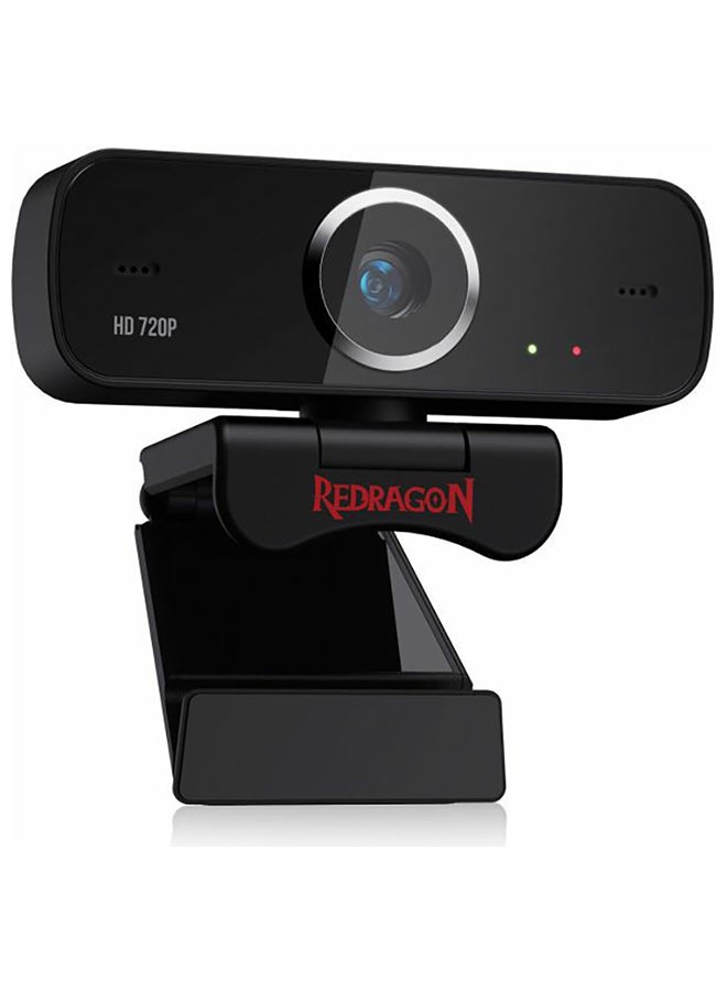 REDRAGON - GW600 360-Degree Rotation Fobos Webcam With Built-In Dual Microphone 720P black - Image 1