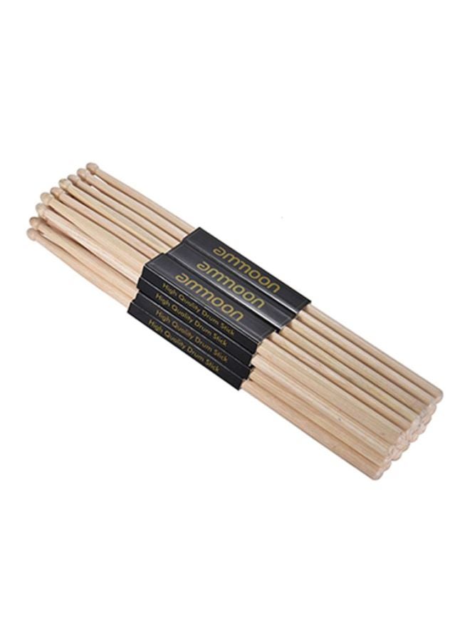 ammoon 12-Pairs 7A Fraxinus Wooden Drumstick Set  - Image 2