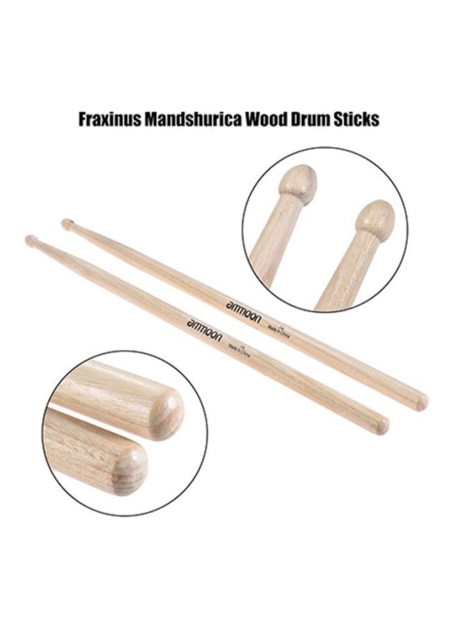 ammoon 12-Pairs 7A Fraxinus Wooden Drumstick Set  - Image 4