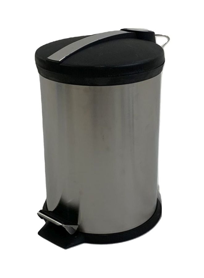 Waste Bin Silver/Black 12Liters