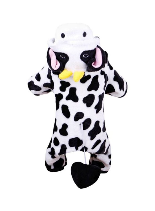 OUTAD Coral Velvet Jacket Hoodie For Dogs Black/White 33x44x34cm - Image 1