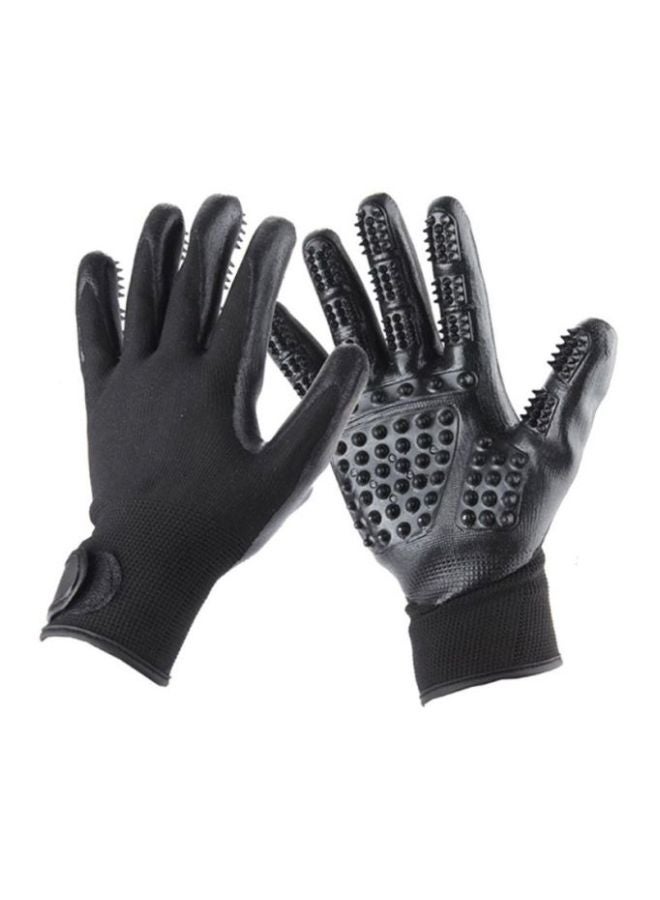 OUTAD Grooming Brush Gloves For Pets Black - Image 1