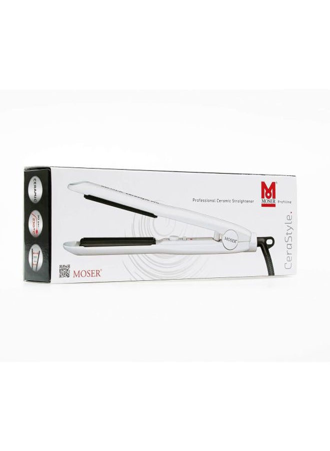 MOSER Cerastyle Pro Ceramic Hair Straightener White 210grams  - Image 4