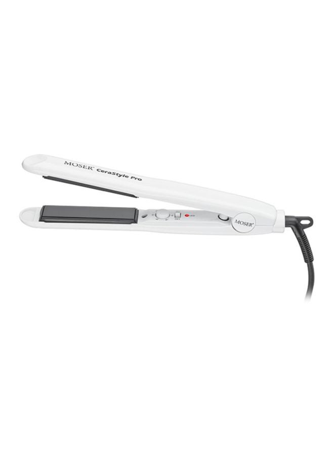 MOSER Cerastyle Pro Ceramic Hair Straightener White 210grams  - Image 2