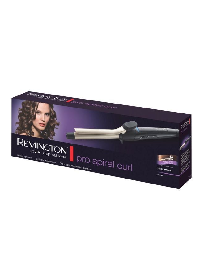 REMINGTON - Pro Spiral Tong Hair Curler Black/Silver - Image 1