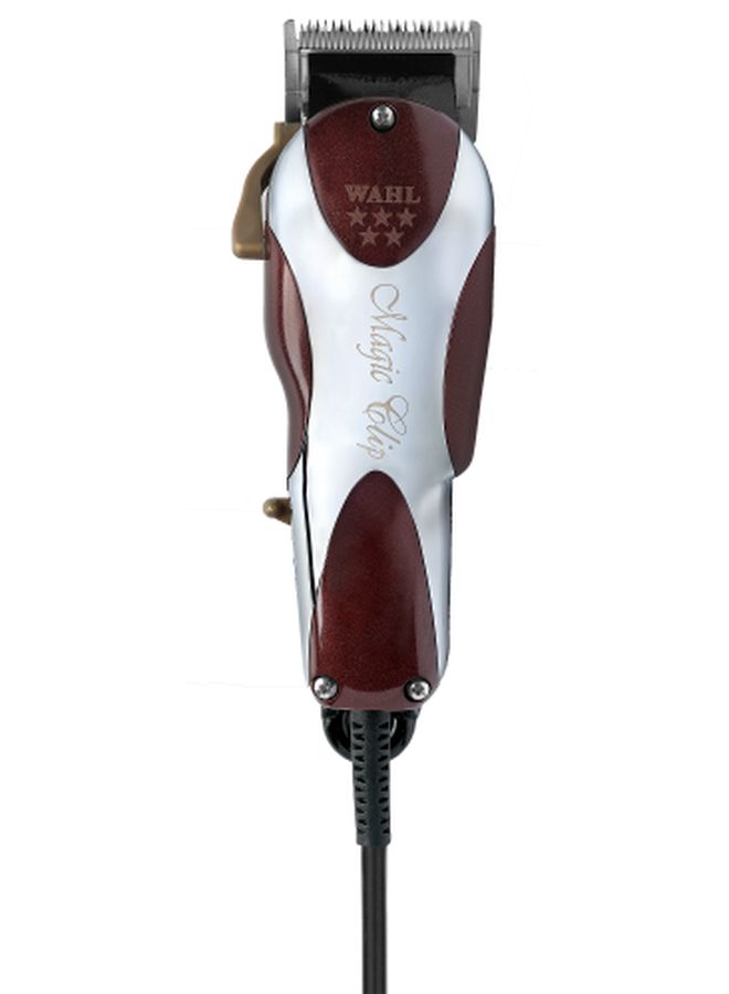 Wahl Professional 5 Star Magic Clip Clipper | Corded | 8 Attachment Combs | Surgical Blade | 3 Pin - GCC Red/White/Silver 20.3x7x7.6cm - Image 2