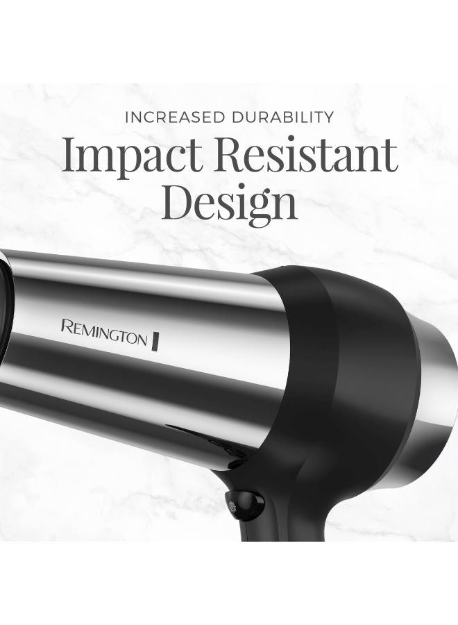 REMINGTON Impact Resistant Hair Dryer Silver/Black  - Image 5