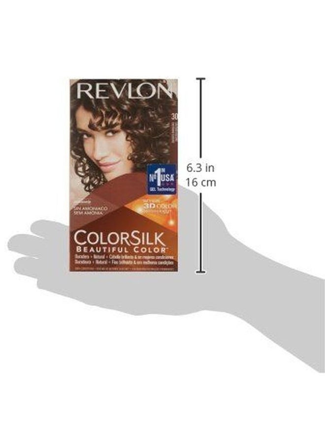 Revlon ColorSilk Beautiful Permanent Hair Colour 30 Dark Brown 110ml  - Image 5