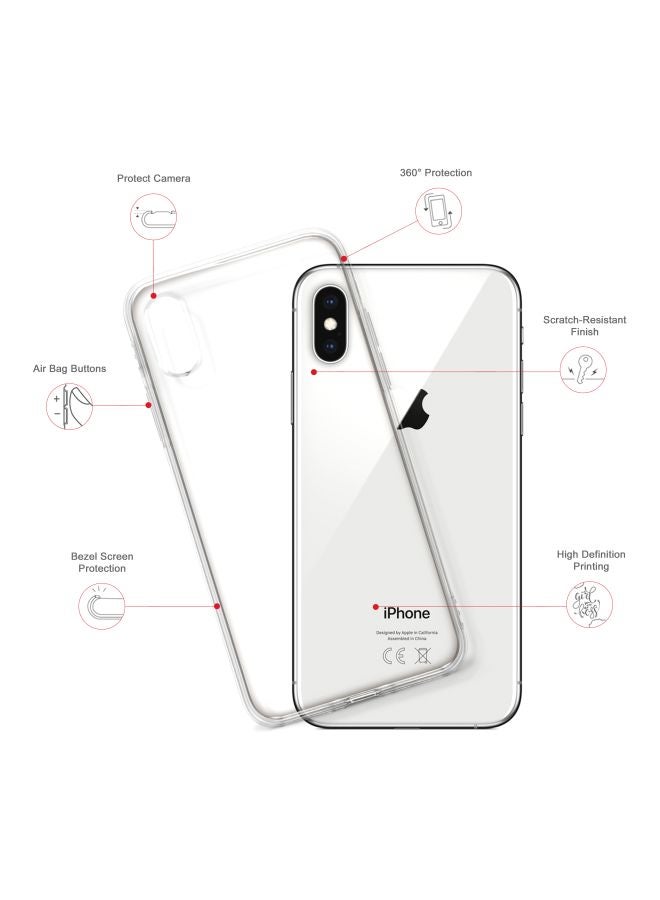 Stylizedd Classic Series Rough Rider Printed Case Cover For Apple iPhone XS Max Clear/White - Image 2