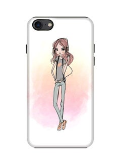 Tough Pro Series Girl Next Door Printed Case Cover For Apple iPhone 7 White/Pink/Grey