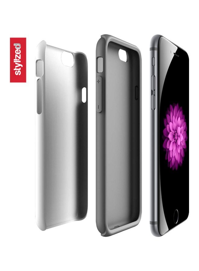Stylizedd - Tough Pro Series Girl Next Door Printed Case Cover For Apple iPhone 7 White/Pink/Grey - Image 1