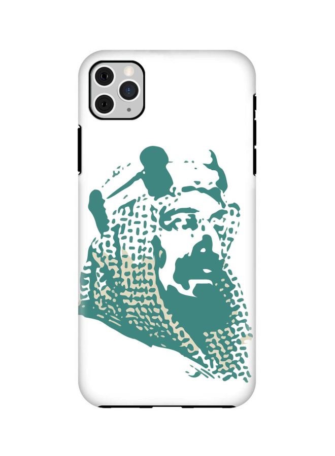 Stylizedd Tough Pro Series Al Saud Print Printed Dual Layer Case Cover For Apple iPhone 11 Pro Max White/Blue - Image 1