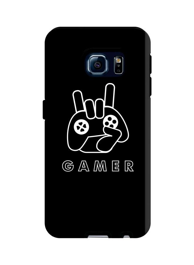 Stylizedd Gamer Printed Protective Case Cover For Samsung Galaxy S6 Black/White - Image 1