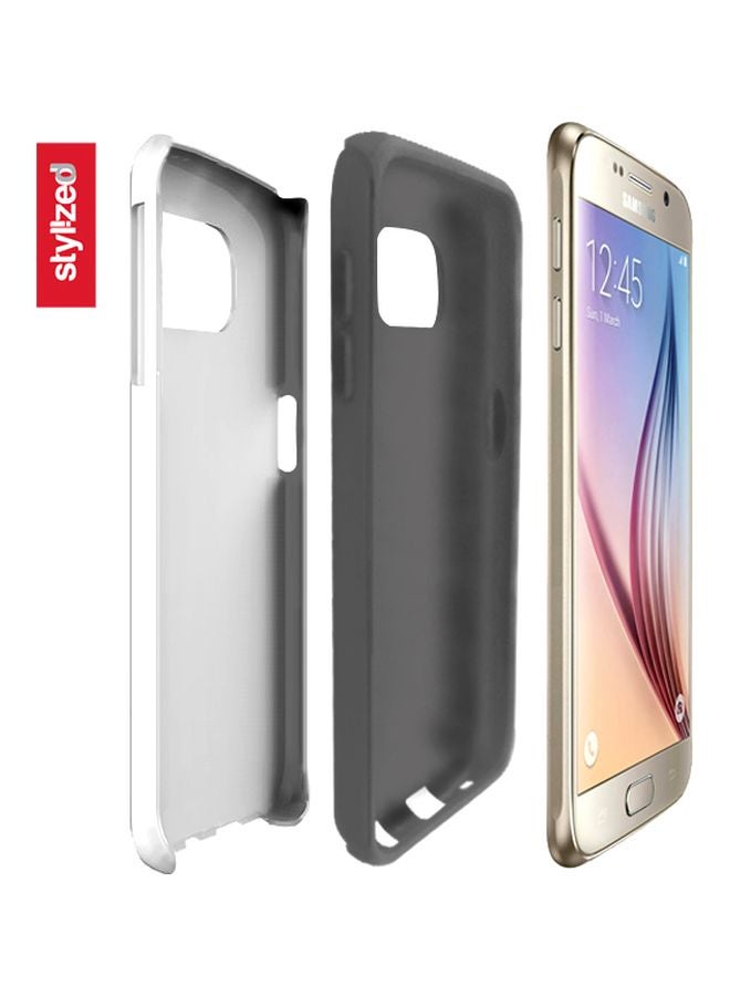 Stylizedd Gamer Printed Protective Case Cover For Samsung Galaxy S6 Black/White - Image 2