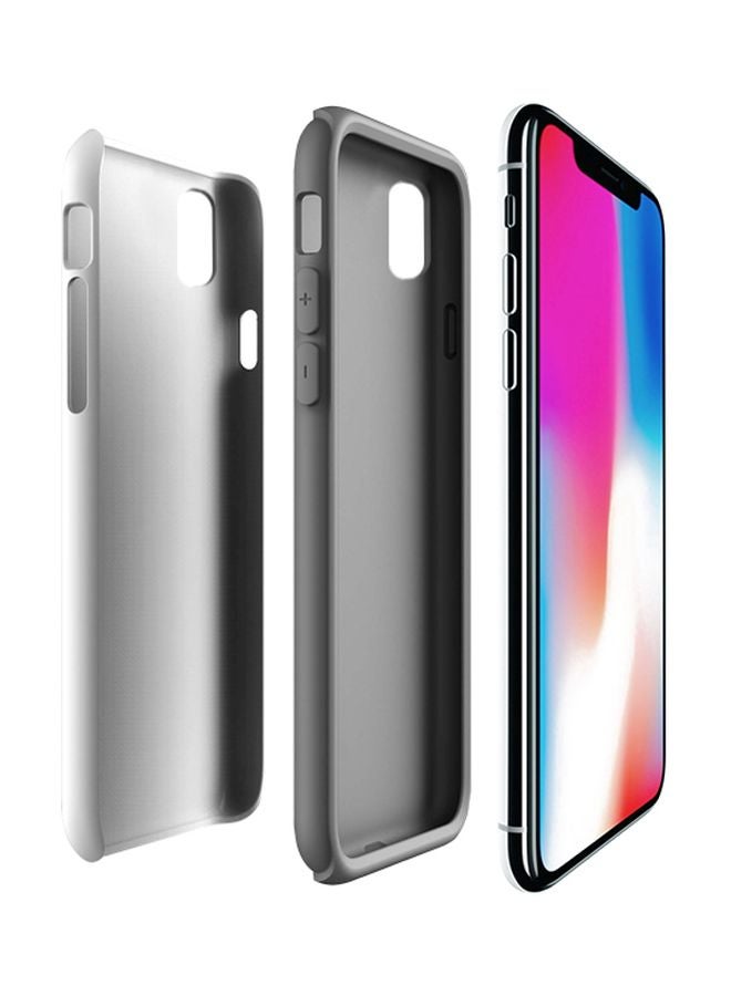 ستايلايزد غطاء حماية تاف برو سيريز بطبعة عبارة "No Pictures Please" لهواتف أبل آيفون XS/X أحمر/أبيض - Image 2