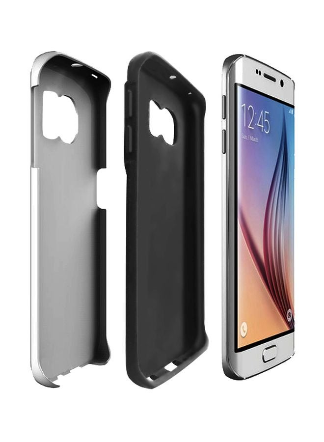 ستايلايزد غطاء حماية من سلسلة تاف برو بطبعة عبارة "Low Battery Need Coffee" لهاتف سامسونج جالاكسي S6 إيدج أسود / أبيض / أحمر - Image 2