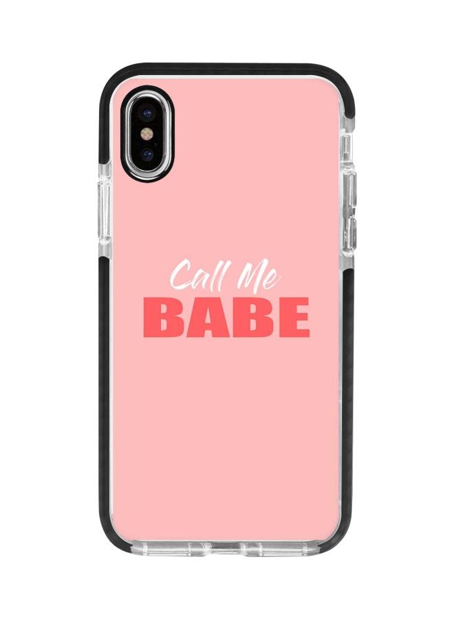 Stylizedd Impact Pro Series Call Me Babe Printed Case Cover For Apple iPhone Xs Max Pink/White - Image 1
