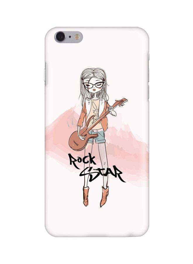 Stylizedd Snap Classic Series Rockstar Girl Printed Case Cover For Apple iPhone 6s Plus/6 Plus White/Pink/Black - Image 1