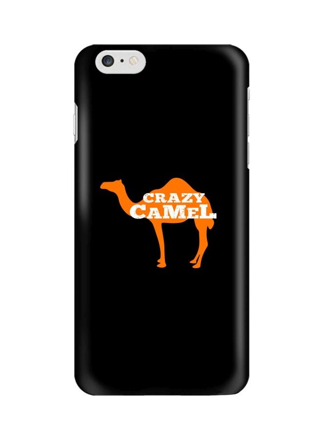ستايلايزد غطاء حماية سناب كلاسيك سيريز بطبعة عبارة "Crazy Camel" وصورة جمل لهواتف أبل آيفون 6s/6 أسود / برتقالي / أبيض - Image 1