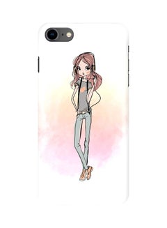 Snap Classic Series Girl Next Door Printed Case Cover For Apple iPhone 7 White/Pink/Grey