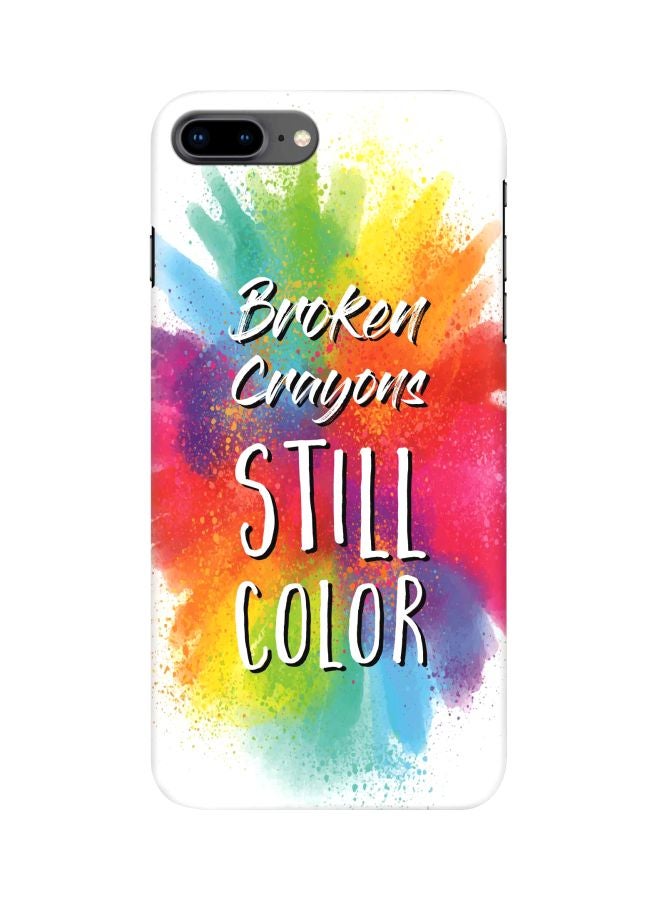Stylizedd Broken Crayons Still Color Printed Case Cover For Apple iPhone 8 Plus White/Red/Blue - Image 1