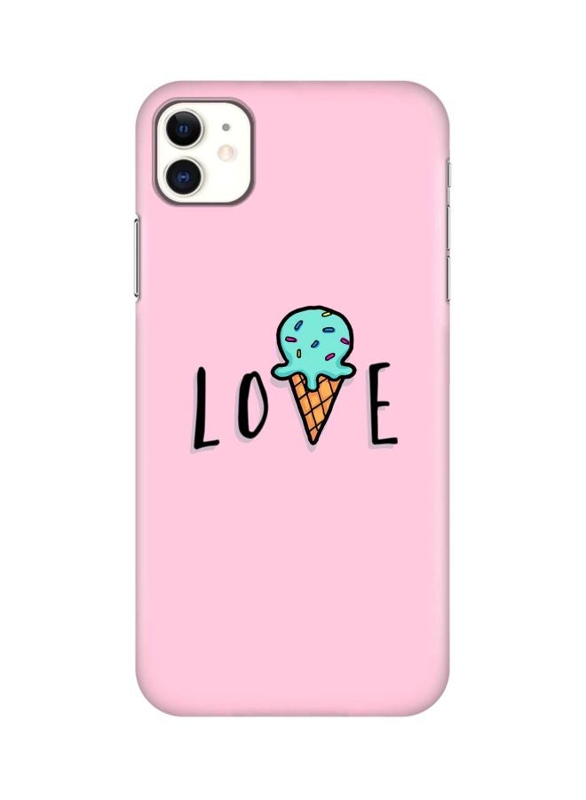 Stylizedd Snap Classic Series Love Ice Cream Cone Printed Case Cover For Apple iPhone 11 Pink/Blue/Black - Image 1