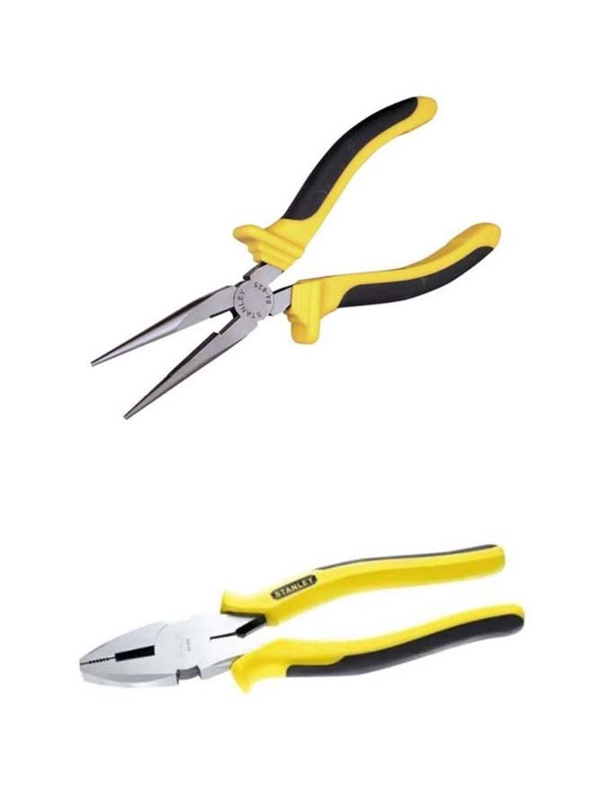 Stanley Bundle Offer Universal Slip Joint Plier And Bimaterial Straight Long-Nosed Plier yellow - Image 1