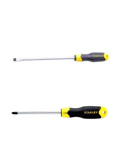 Stanley Bundle Offer Cushion Grip Screw Driver Star & Minus yellow 200mm  - Image 1