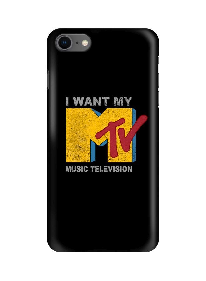 ستايلايزد غطاء حماية بطبعة I Want My MTV من سلسلة سناب كلاسيك لهاتف أبل آيفون 7 أسود/ أصفر/ أحمر - Image 1