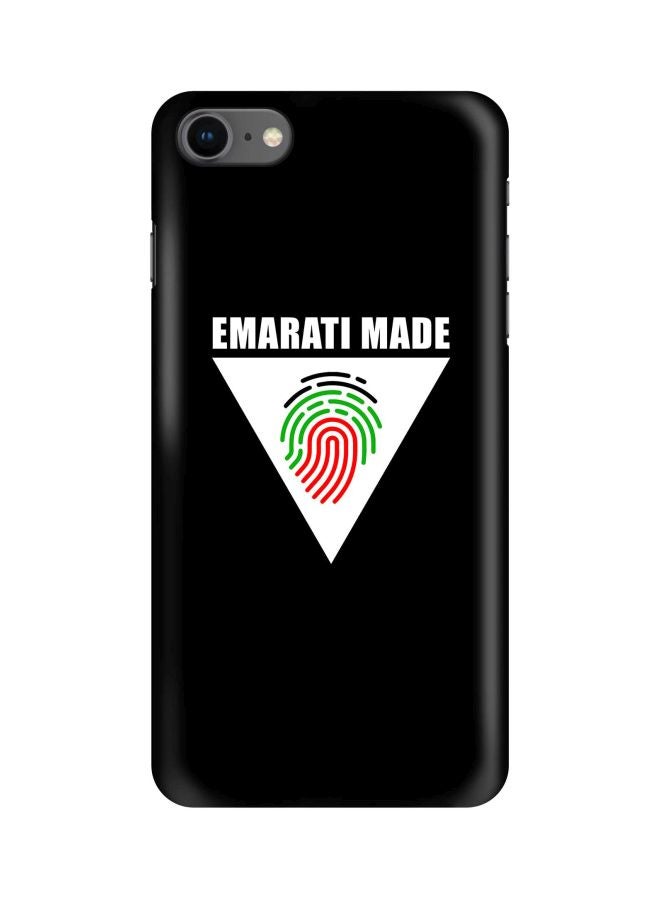 Stylizedd Snap Classic Series Emarati Made Triangle Printed Case Cover For Apple iPhone 8 Black/White/Red - Image 1