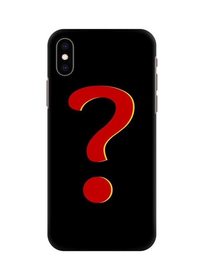 Stylizedd Snap Classic Series Question? Printed Case Cover For Apple iPhone Xs Max Black/Red/Yellow - Image 1