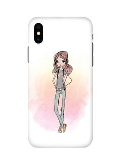 Snap Classic Series Girl Next Door Printed Case For Apple iPhone XS/X White/Pink/Grey