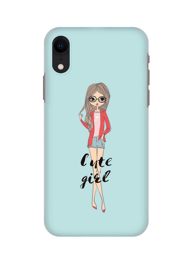 Stylizedd Snap Classic Series Cute Girl Printed Case Cover For Apple iPhone XR Blue/Red/Black - Image 1