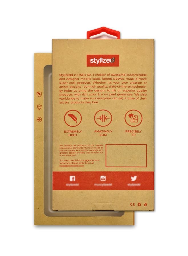 Stylizedd Snap Classic Series Eat Sleep Release Repeat Printed Case For Apple iPhone Xs/X Red/Yellow - Image 3