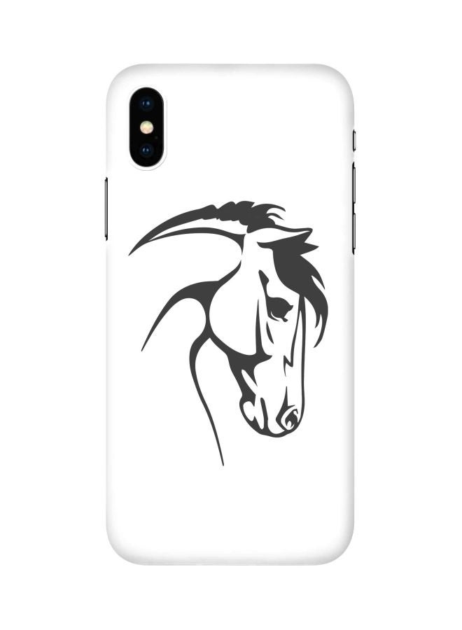Stylizedd Arabstallion Printed Case Cover For Apple iPhone XS/X White/Black - Image 1