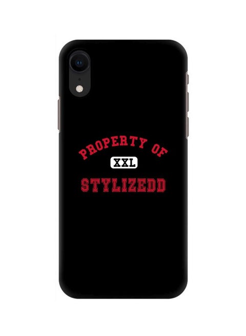 Snap Classic Series Property Of XXL Printed Case Cover For Apple iPhone XR Black/Red/White