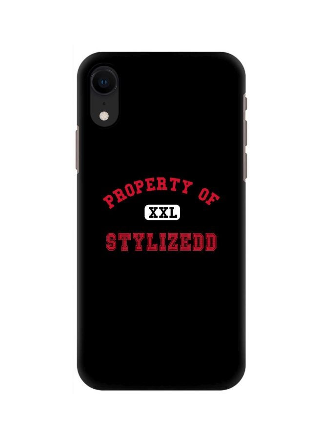 Snap Classic Series Property Of XXL Printed Case Cover For Apple iPhone XR Black/Red/White