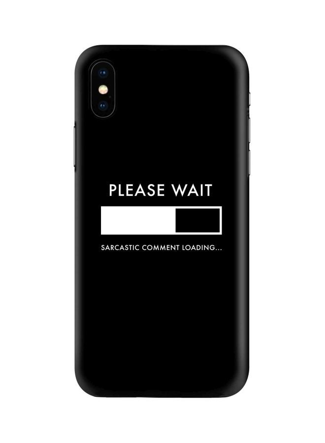 Stylizedd Snap Classic Series Please Wait Printed Case Cover For Apple iPhone XS/X Black/White - Image 1
