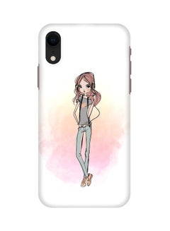 Snap Classic Series Girl Next Door Printed Case Cover For Apple iPhone XR White/Brown/Grey