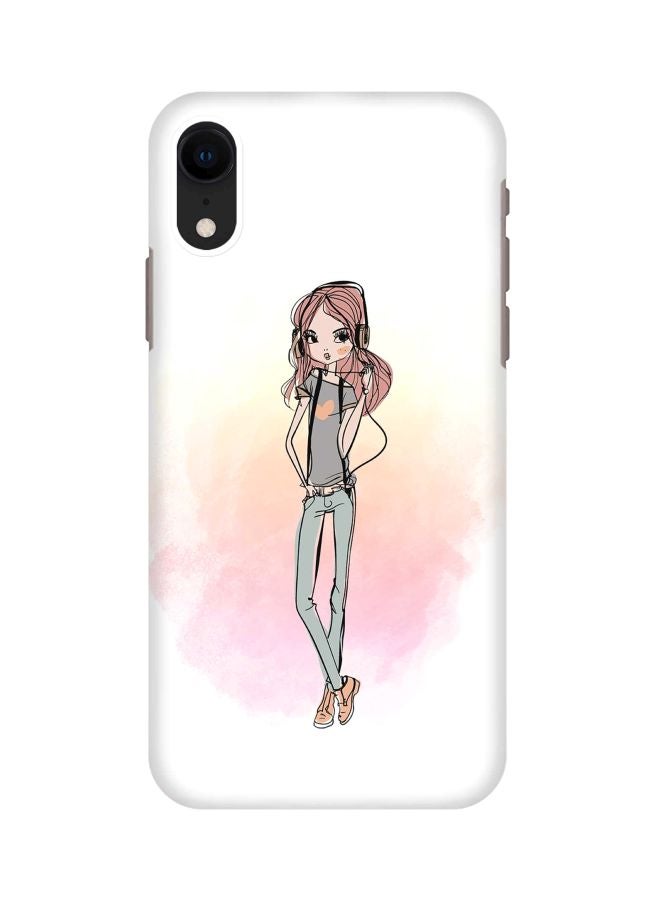 Stylizedd - Snap Classic Series Girl Next Door Printed Case Cover For Apple iPhone XR White/Brown/Grey - Image 1