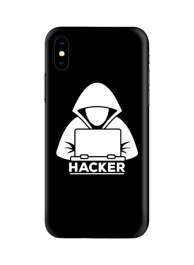 ستايلايزد غطاء حماية بطبعة شخص مخترق من سلسلة سناب كلاسيك لهاتف أبل آيفون Xs/ X أسود/ أبيض - Image 1