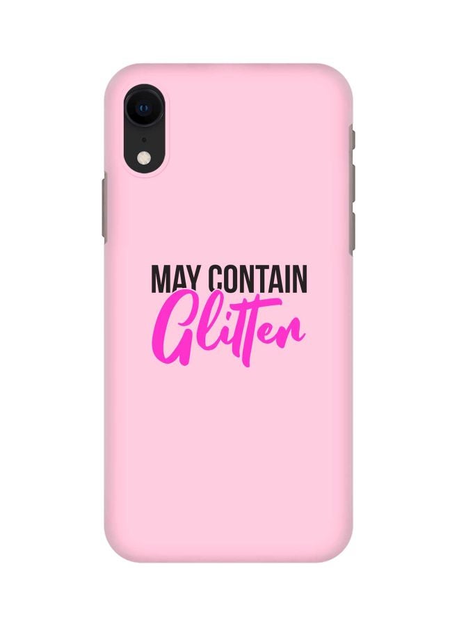 Stylizedd Snap Classic Series May Contain Glitter Printed Case Cover For Apple iPhone XR Pink/Black - Image 1