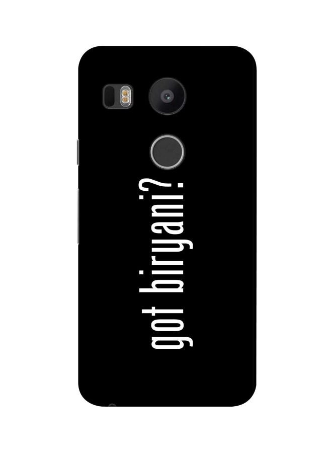 Stylizedd Snap Classic Series Got Biryani Printed Case Cover For Google Nexus 5X Black/White - Image 1