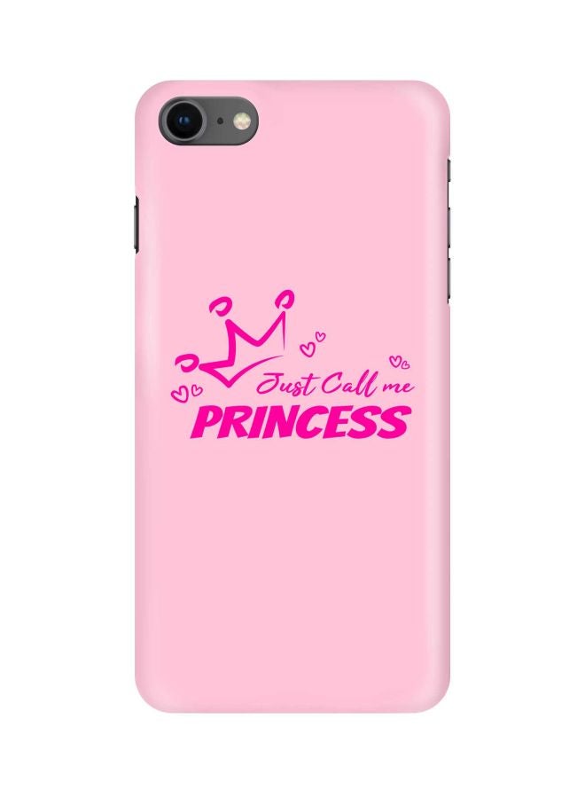 ستايلايزد غطاء حماية بطبعة "Just Call Me Princess" من مجموعة سناب كلاسيك لهاتف أبل آيفون 7 وردي - Image 1