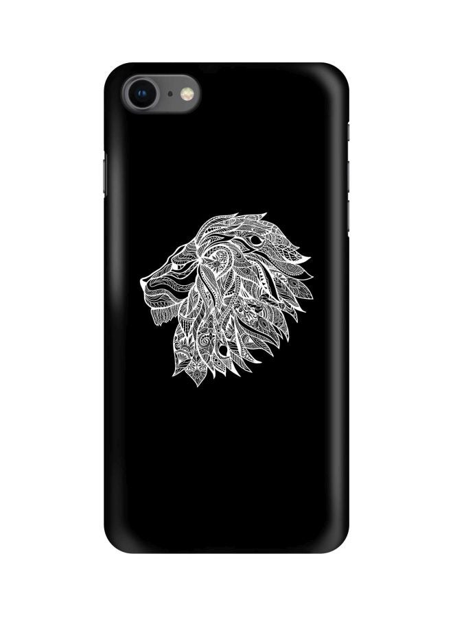 Stylizedd Snap Classic Series Lion Abstract Printed Case Cover For Apple iPhone 8 Black/White - Image 1