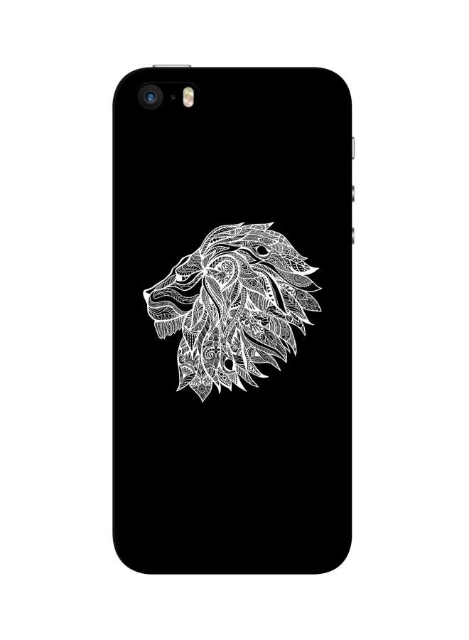 Stylizedd Snap Classic Series Lion Printed Case Cover For Apple iPhone SE/5/5s Black/White - Image 1