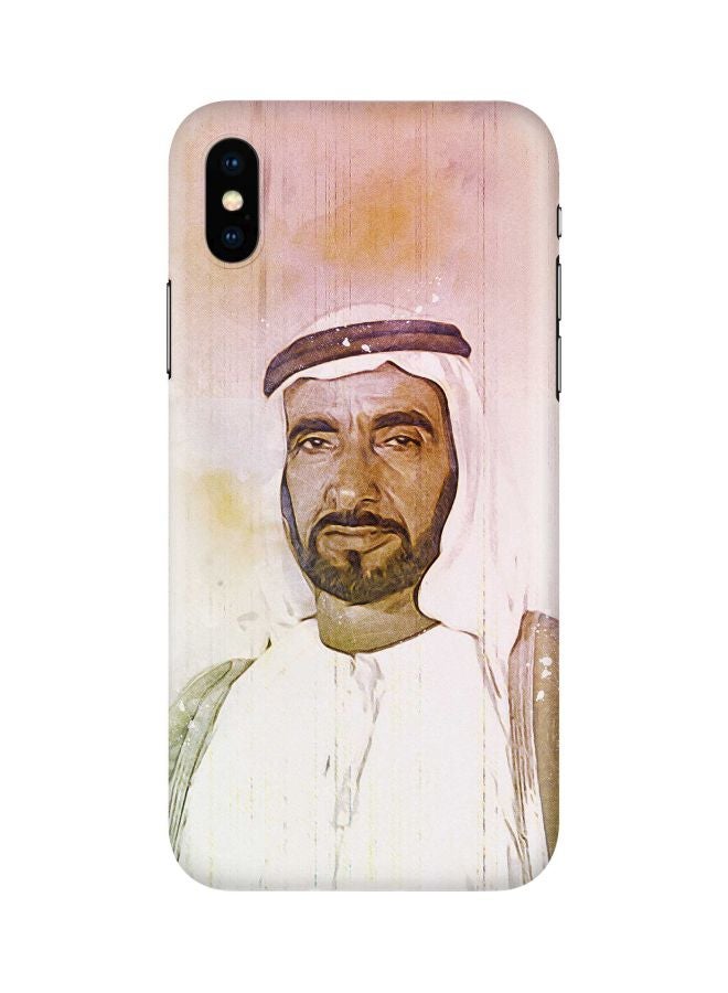 Stylizedd Snap Classic Series The Wise Sheikh Zayed Printed Case Cover For Apple iPhone Xs/X White/Pink/Brown - Image 1